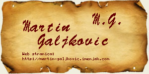 Martin Galjković vizit kartica